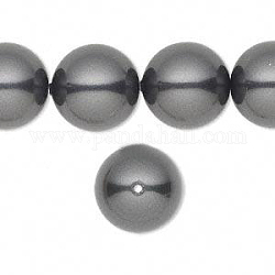 Austrian Crystal Pearls, 5811, Round Beads, 14mm, Crystal Black, Size: about 14mm in diameter, hole: 1.4mm, about 50pcs/bag