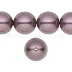 Austrian Crystal Pearls, 5811, Round Beads, 14mm, Crystal Burgundy, Size: about 14mm in diameter, hole: 1.4mm, about 50pcs/bag