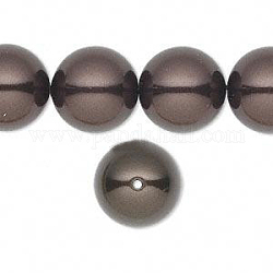 Austrian Crystal Pearls, 5811, Round Beads, 14mm, Crystal Deep Brown, Size: about 14mm in diameter, hole: 1.4mm, about 50pcs/bag