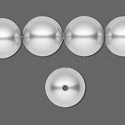 Austrian Crystal Pearls, 5811, Round Beads, 14mm, Crystal Light Grey, Size: about 14mm in diameter, hole: 1.4mm, about 50pcs/bag