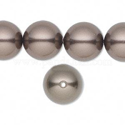 Austrian Crystal Pearls, 5811, Round Beads, 14mm, Crystal Brown, Size: about 14mm in diameter, hole: 1.4mm, about 50pcs/bag