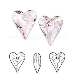 Pendentifs en cristal autrichien, 6240 coeur sauvage, fabrication de bijoux pour la fête des mères, 508 _rosaline, 17x14mm