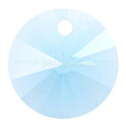 Austrian Crystal, 6428 Xilion Rivoli Pendant, 202_Aquamarine, Size: about 8mm in diameter