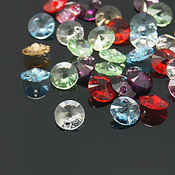 Austrian Crystal Pendants, 6428/6200, Xilion Rivoli, Mixed Color, 8mm