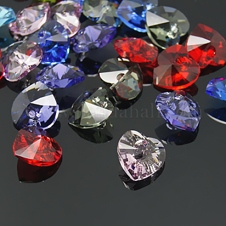 Corazón de cristal austriaco colgantes SWAR-6228-10mm-1