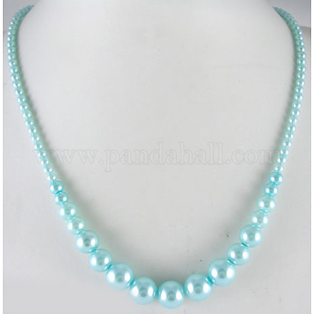 21 inch Glass Pearl Necklace TBS015-1