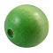 Natural Wood Beads, Macrame Beads Large Hole, Lead Free, Dyed, Round, Green, 24~25mm, Hole: 5mm