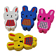 Mixed Color Bunny Natural Wood Beads TB557Y-1