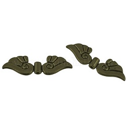 Abalorios de aleación de estilo tibetano, sin plomo y cadmio, ala, color de bronce antiguo, tamaño: aproximamente 14 mm de largo, 44 mm de ancho, 4 mm de espesor, agujero: 1.5 mm