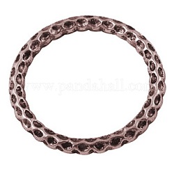 Tibetan Style Linking Rings, Circle Frames, Lead Free and Cadmium Free, Rondelle, Red Copper, 35.5x35.5x3.5mm