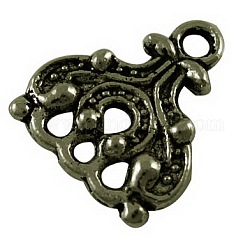 Tibetan Style Links, Cadmium Free & Nickel Free & Lead Free, Antique Bronze, 14.5x13x2.5mm, Hole: 2mm