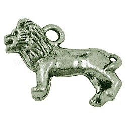 Tibetan Style Pendants, Lion, Lead Free and Cadmium Free, Antique Bronze, 23x16x7mm, Hole: 2mm