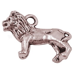 Tibetan Style Pendants, Lion, Cadmium Free & Nickel Free & Lead Free, Red Copper, 23x16x7mm, Hole: 2mm
