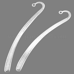 Tibetan Style Bookmarks, Lead Free and Cadmium Free and Nickel Free, Silver Color Plated, 124x20mm, Hole: 2mm