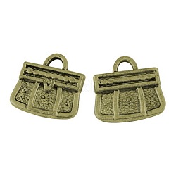 Tibetan Style Pendants, Lead Free and Cadmium Free, Antique Bronze, Lead Free and Cadmium Free,  Bag, 17x17x3mm, Hole: 3mm