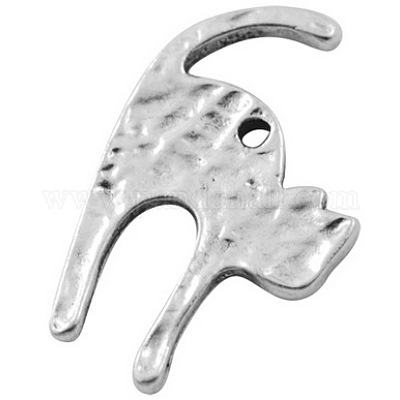 Чеканные подвески из сплава в тибетском стиле для котят TIBEP-EA10991YKG-AS-LF-1