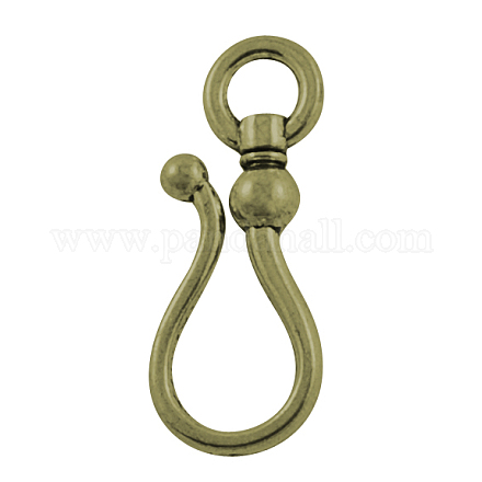 Tibetan Style Hook Clasps TIBE-2175-AB-LF-1