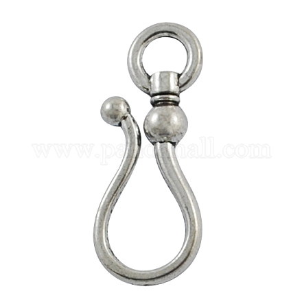 Tibetan Style Hook Clasps TIBE-2175-AS-FF-1