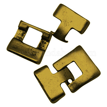 Tibetan Style Alloy Snap Lock Clasps TIBEB-A101306-AG-LF-1