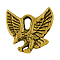 Tibetan Style Alloy Pendants, Cadmium Free & Lead Free, Eagle/Hawk Charm, Antique Golden, 13x13x2mm, Hole: 2mm