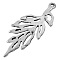 Tibetan Style Alloy Pendants, Lead Free, Nickel Free and Cadmium Free, Leaf, Antique Silver, 29x11x1mm, Hole: 1mm, about 1090pcs/1000g