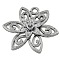 Tibetan Style Alloy Pendants, Lead Free, Nickel Free and Cadmium Free, Antique Silver, Flower, 23x23x3.5mm, hole: 2mm