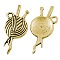 Tibetan Style Pendants, Alloy, Cadmium Free & Nickel Free & Lead Free, Ball of Yarn, Antique Golden Color, 26x11x1.5mm, hole: 2mm, 735pcs/1000g