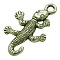 Tibetan Style Alloy Pendants, Lead Free, Nickel Free and Cadmium Free, Antique Bronze, Crocodile/Alligator, 25.5x15.5x2.5mm, Hole: 2.5mm, about 900pcs/1000g