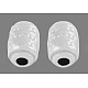 チベット風合金ビーズ  カドミウムフリー＆  無鉛の  コラム  銀色のメッキ  サイズ：直径約5mm  厚さ7mm  穴：1.5mm TIBEB-R026-S-LF-1