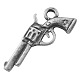 Zinc Alloy Gun Necklace Pendants TIBEP-EA11007YKG-AS-FF-1