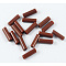Opaque Glass Bugle Beads, Saddle Brown, 6~8x1.8mm, Hole: 0.6mm, about 10000pcs/bag