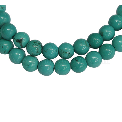 Perles de pierres gemmes TURQ-6D-1-1