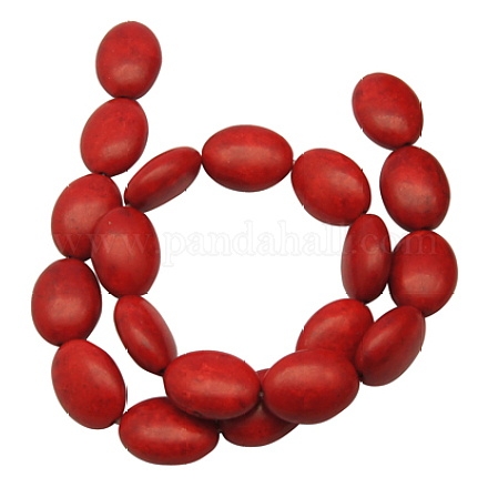 Synthetic Howlite Beads TURQ-14X10-3-1