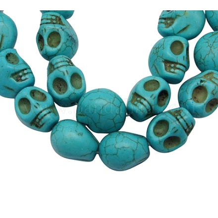 Synthetic Howlite Beads TURQ-18X17-1-1