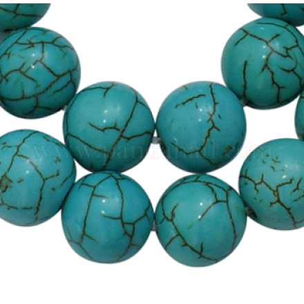 Synthetical Howlite Beads TURQ-GSR10mm129-1