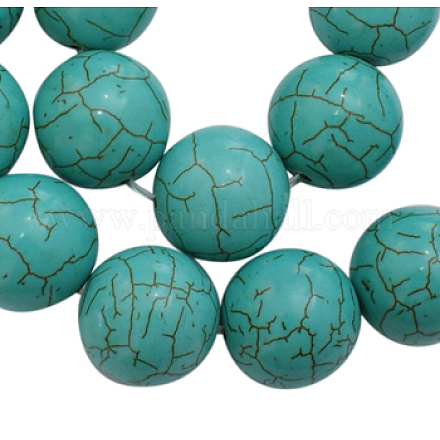 Synthetical Howlite Beads TURQ-GSR16mm129-1