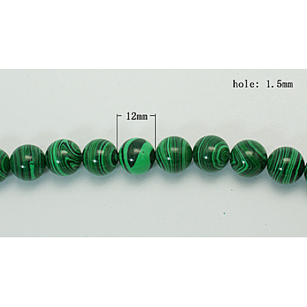 Perline malachite fili sintetici TURQ-N006-12-1