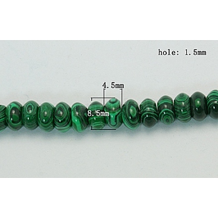 Chapelets de perles en malachite synthétique TURQ-N006-27-1