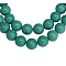 Gemstone Beads, Natural Howlite, Round, Dyed, Turquoise Color, Size: about 10mm in diameter, hole: 1.5mm, 42 pcs/strand, 15.5 inch