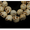 Halloween Skull Synthetic Magnesite Beads, Dyed, White, 12x10x12mm, Hole: 1mm, about 550pcs/kg