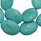 Synthetical Howlite Beads, Dyed, Oval, Turquoise, 35x25mm, Hole: 1mm, about 100pcs/1000g