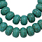 Synthetical Howlite Beads, Dyed, Rondelle, Turquoise, 8x5mm, Hole: 1mm, about 200pcs/1000g