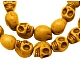 Halloween crâne perles howlite synthétique TURQ-12X10-7-1