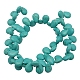 Perles de khaulite synthétiques TURQ-14X10-1