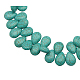Perles de khaulite synthétiques TURQ-18X13-2