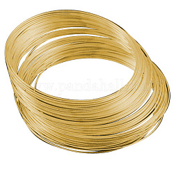 Steel Memory Wire, for Collar Necklace Making, Necklace Wire, Golden, 13 Gauge, 1.8mm, Inner Diameter: 115mm, 150 circles/1000g