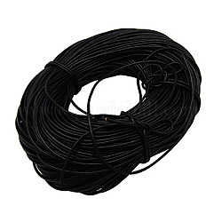 100m cordón de cuero de vaca, cable de la joya de cuero, negro, 2.5mm