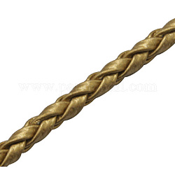 PU-Lederband, golden, 3 mm, ca. 100 Yard / Bündel (300 Fuß / Bündel)