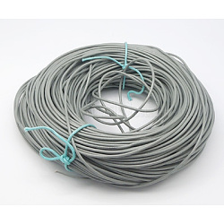 Cowhide Leather Cord, Leather Jewelry Cord, Dark Gray, Size: about 2mm in diameter, about 109.36 yards(100m)/bundle