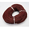 Cowhide Leather Cord, Leather Jewelry Cord, Jewelry DIY Making Material, Round, Dyed, Dark Red, 1mm
